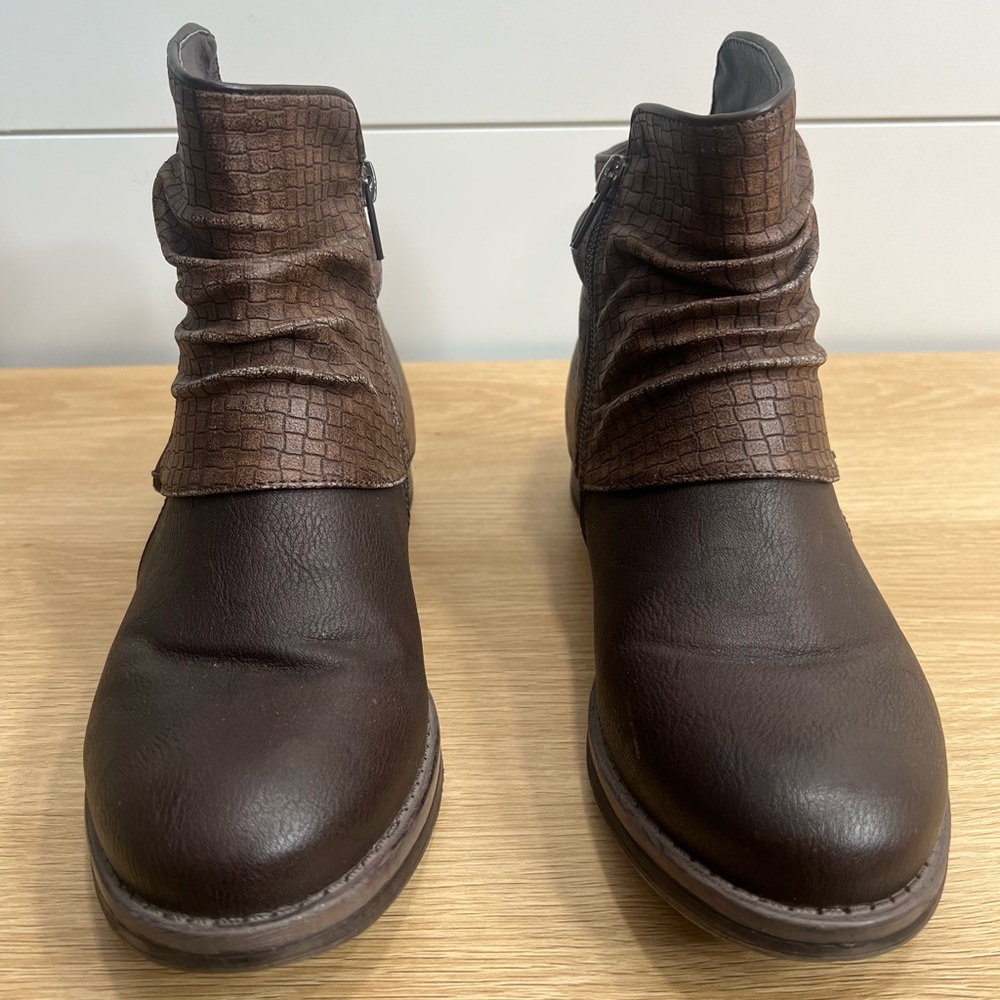 Spring Step Patrizia Women’s Ambroise Chocolate Brown Casual Booties. Size 39. - Picture 4 of 11